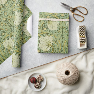 Regalo Papel pintado floral azul de William Morris Pimper