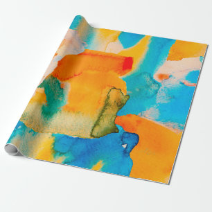 Regalo Papel psicodélico. Azul clásico y rojo de lava e