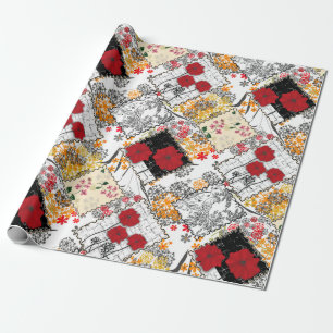 Regalo Papel retro inmaculado de tela de palomitas