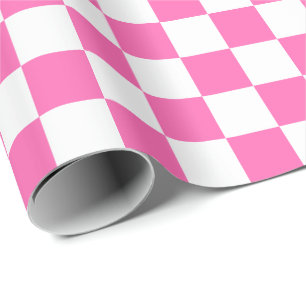 Regalo Papel rosado y del blanco grande de los controles