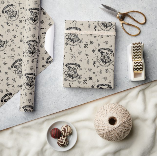Regalo Papel tisú beige con patrón de HOGWARTS™ (Artesanía)