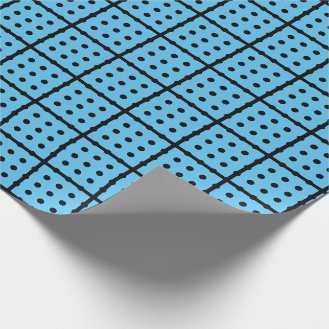 Regalo Papel único de envolvimiento azul para bebé (Esquina)
