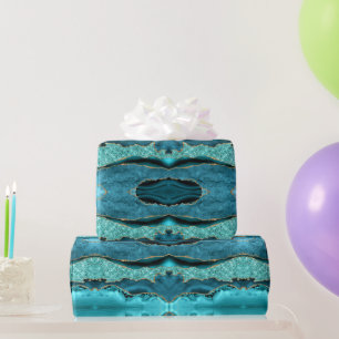 Regalo Papel verde azulado de envolvimiento turquesa de m