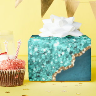 Regalo Papel verde azulado de envolvimiento turquesa de m