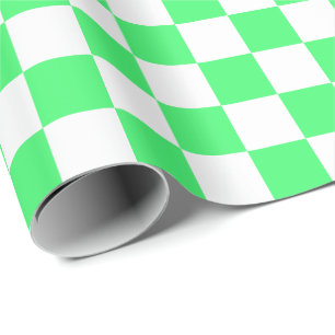 Regalo Papel verde claro y del blanco grande de los