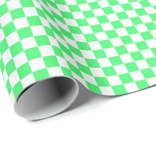 Regalo Papel verde claro y del blanco medio de los
