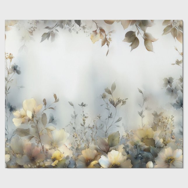 Regalo Paquetes de diseño floral de papel de envolvimient (Costura)