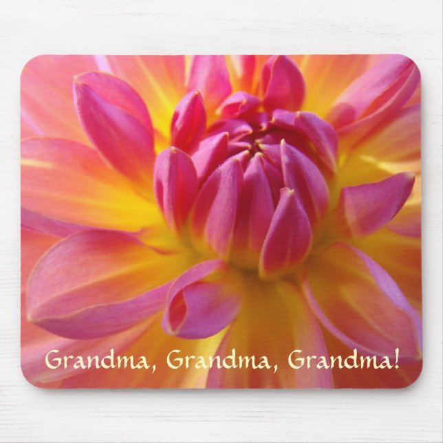 Regalo para ABUELA Alfombrilla de ratón Flores de  (Frente)