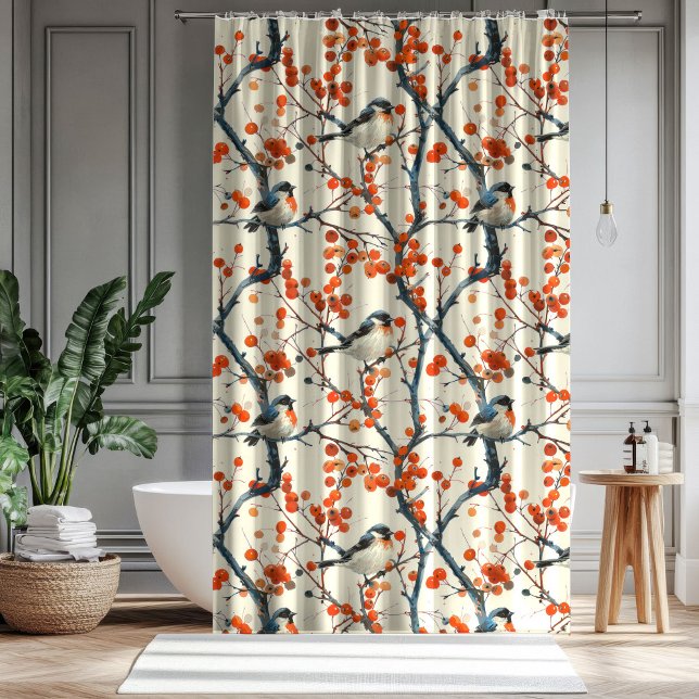 Regalo para Abuelos Cortina de Ducha de Otoño Vint (Gift for Grandparents Vintage Fall Shower Curtain)