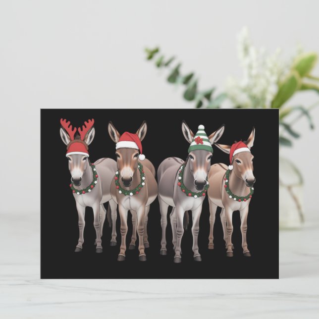 Regalo para amante de burros de Navidad Granja Nav (Anverso de pie)
