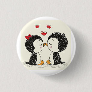 Regalo para amante de pingüinos botón de regalo li