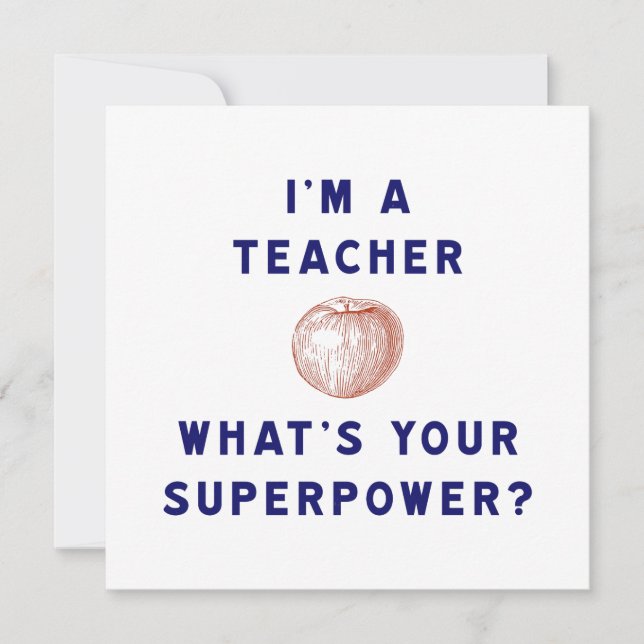 Regalo para educador superpoderoso profesor Apple (Anverso)