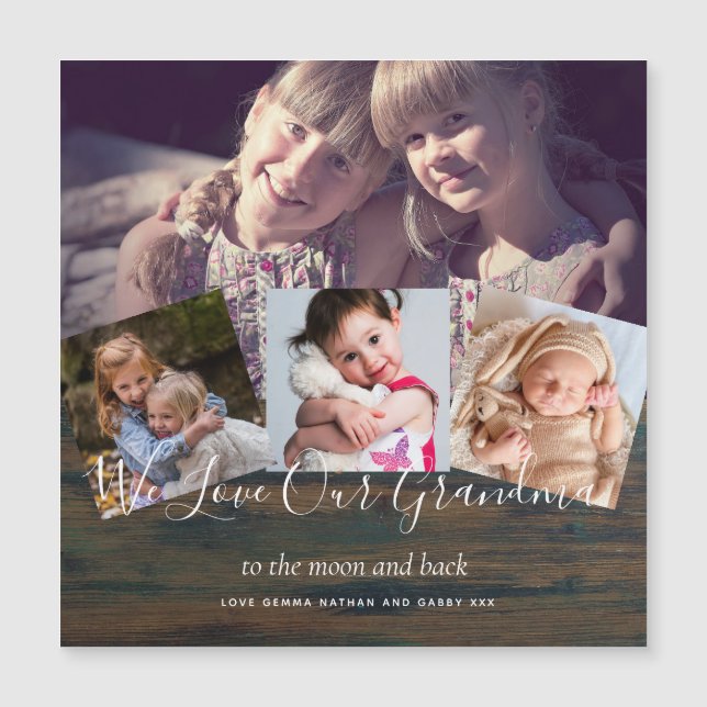 Regalo para el abuelo de la abuela Collage de foto (Anverso)