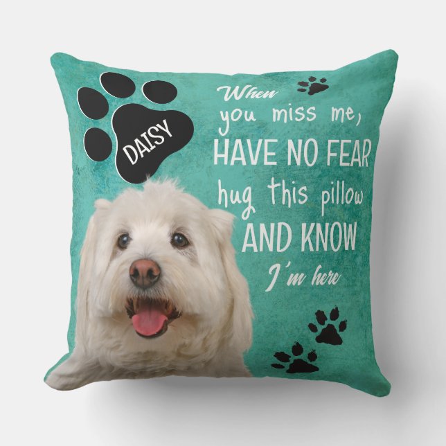 Regalo para el amante del perro - almohada conmemo (Anverso)