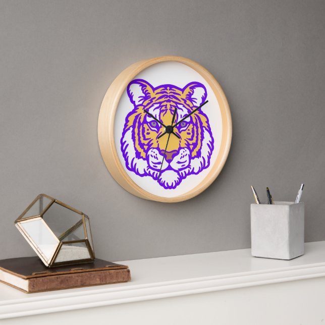 Regalo para él o su reloj de pared de los tigres d (Oficina)
