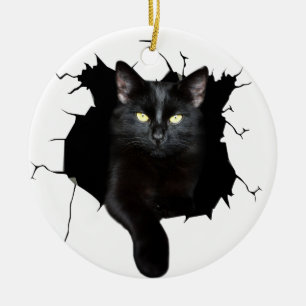 Regalo Para El Ornamento De Gato Negro De Gato De 