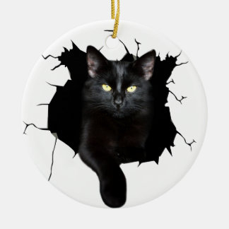 Regalo Para El Ornamento De Gato Negro De Gato De 