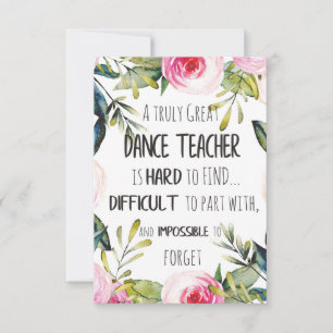 Regalo para el profesor de danza Gracias cita