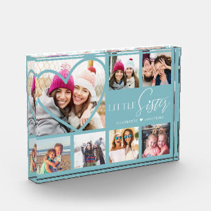 Regalo para hermanita 7 Collage de fotos Heart BFF