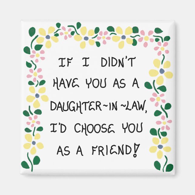 Regalo para Hija-en-la-Ley - Imán de citas (Frente)