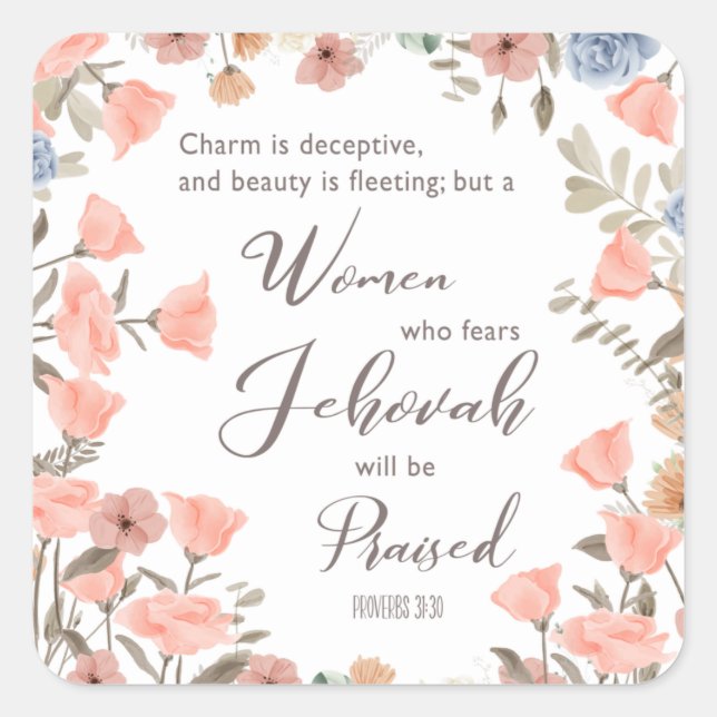 Regalo para JW Elders Esposa Pegatina cuadrado par (Anverso)