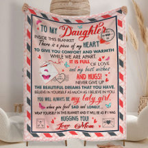 Regalo para la hija, para la manta de la fiesta de