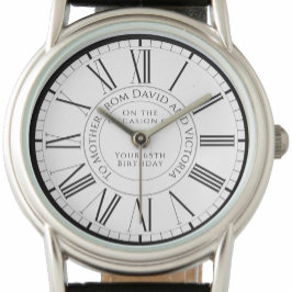 Regalo para la madre en su reloj de cumpleaños