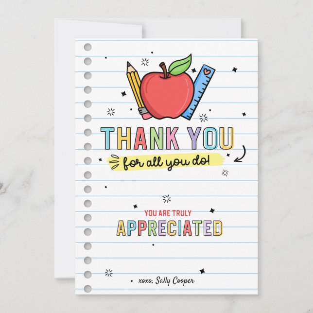 Regalo para la plantilla del profesor titular de l (Anverso)