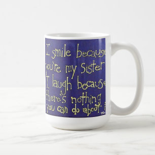 Regalo para la taza de café de la hermana con cit