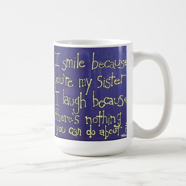 Regalo para la taza de café de la hermana con cita (Derecha)
