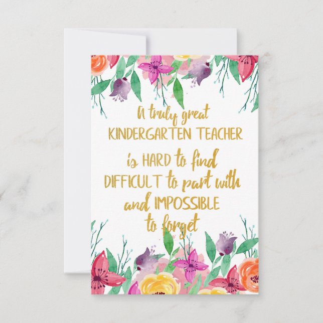 Regalo para maestra de jardín de infancia Cita de  (Anverso)