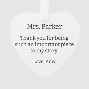 Regalo para maestro - Adorno de Navidad personaliz