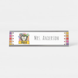 Regalo para maestro de preescolar placa de nombre
