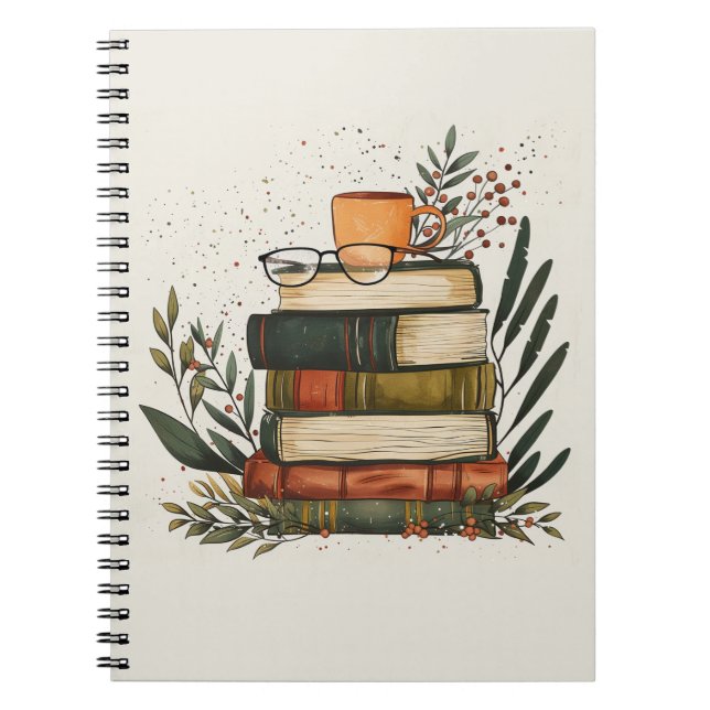 Regalo para maestros Cuaderno de pila de libros –  (Frente)