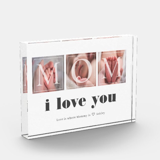 Regalo para mamá recién nacida bloque de fotos (Izquierda)