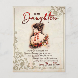 Regalo para mi hija, carta de amor hija y mamá