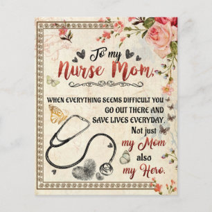 Regalo para mi mamá enfermera, carta de amor flora