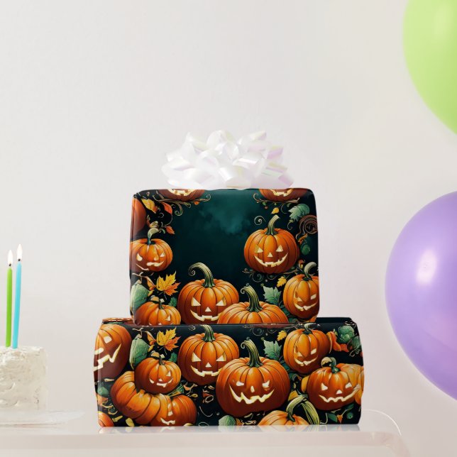 Regalo Parche de calabaza Papel de envolvimiento Extravag (Regalos de fiesta)