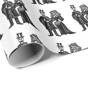 Regalo Pareja de esqueleto - Papel de envolver (Personali