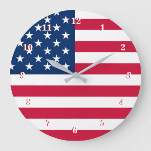 Regalo patriótico del reloj de pared de la bandera