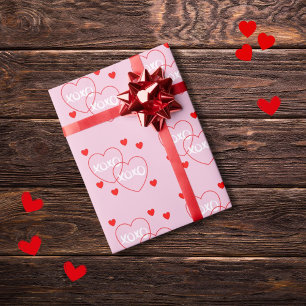 Regalo Patrón cardíaco de amor xoxo Papel de ajuste
