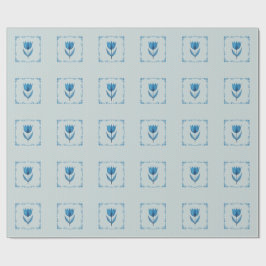 Regalo Patrón con un papel de envolver azul