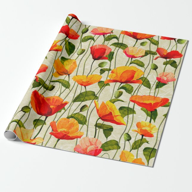 Regalo Patrón de álamos de papel digital (Desenrollado)