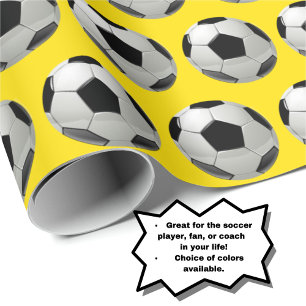 Regalo Patrón de bola de fútbol divertido sobre papel de 