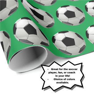 Regalo Patrón de bolas de fútbol divertidas sobre papel d