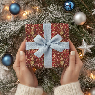 Regalo Patrón de papel digital de Navidades lujosos