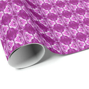 Regalo patrón de papel pintado Art Deco - morado intenso 