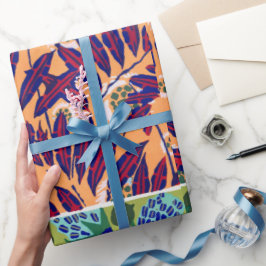 Regalo Patrón deco de arte floral Papel de envolvimiento 