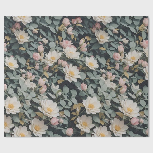 Regalo Patrón floral 13 | Papel de envolver (Superficie plana)