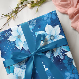 Regalo Patrón floral de Navidades de papel sin soldadura 